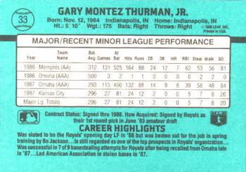 Gary Thurman  baseball card collectible - Main Image 2