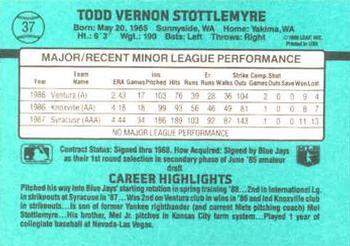 Todd Stottlemyre  baseball card collectible - Main Image 2