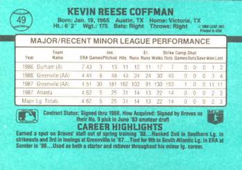 Kevin Coffman  baseball card collectible - Main Image 2