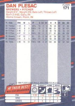 Dan Plesac  baseball card collectible - Main Image 2