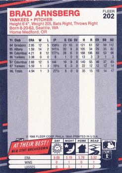 Brad Arnsberg  baseball card collectible - Main Image 2