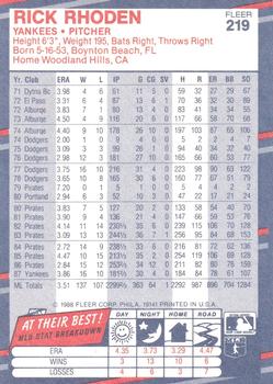 Rick Rhoden  baseball card collectible - Main Image 2