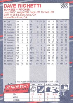 Dave Righetti  baseball card collectible - Main Image 2