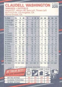 Claudell Washington  baseball card collectible - Main Image 2