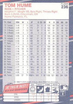 Tom Hume  baseball card collectible - Main Image 2