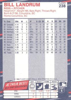 Bill Landrum  baseball card collectible - Main Image 2