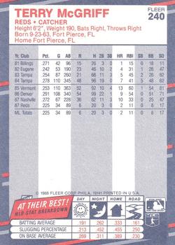Terry McGriff  baseball card collectible - Main Image 2