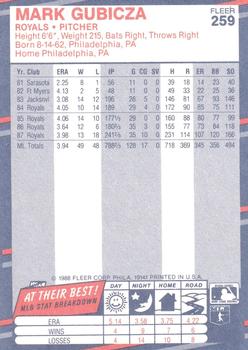 Mark Gubicza  baseball card collectible - Main Image 2