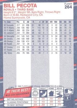 Bill Pecota  baseball card collectible - Main Image 2