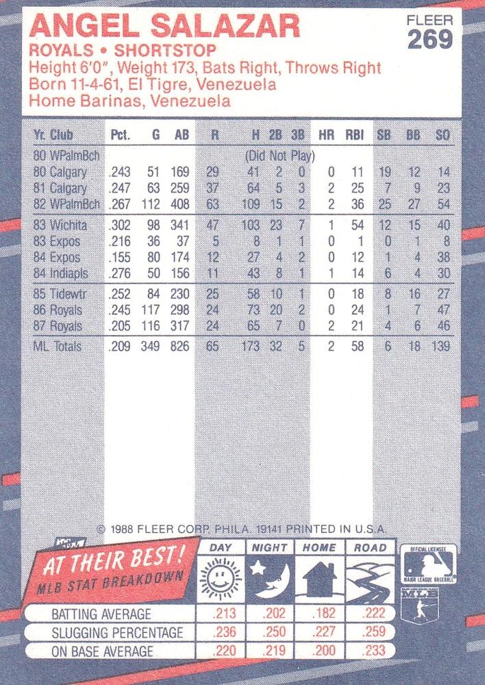 Angel Salazar  baseball card collectible - Main Image 2