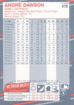 Andre Dawson  baseball card collectible - Main Image 2