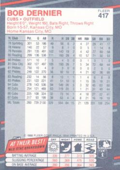 Bob Dernier  baseball card collectible - Main Image 2