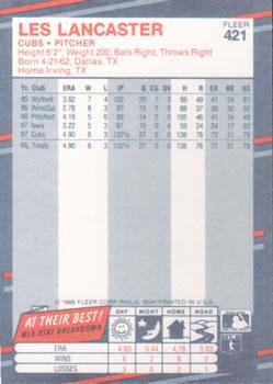 Les Lancaster  baseball card collectible - Main Image 2