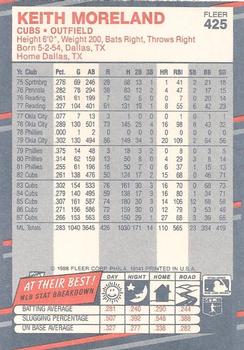 Keith Moreland  baseball card collectible - Main Image 2