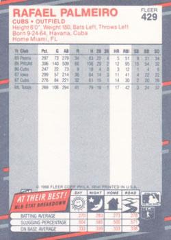 Rafael Palmeiro  baseball card collectible - Main Image 2