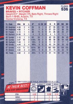 Kevin Coffman  baseball card collectible - Main Image 2