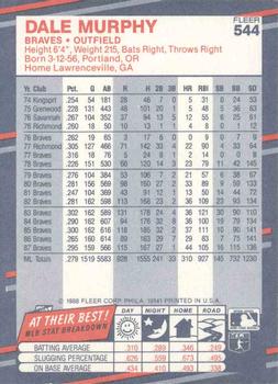 Dale Murphy  baseball card collectible - Main Image 2