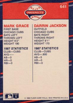 Mark Grace / Darrin Jackson  baseball card collectible - Main Image 2
