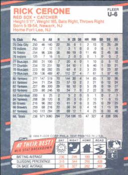 Rick Cerone  baseball card collectible - Main Image 2