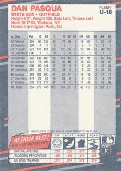 Dan Pasqua  baseball card collectible - Main Image 2