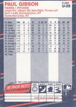 Paul Gibson  baseball card collectible - Main Image 2