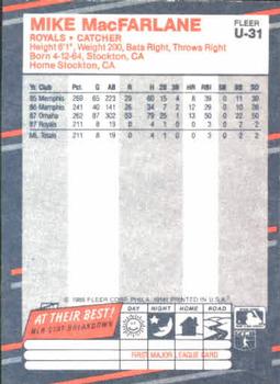 Mike Macfarlane  baseball card collectible - Main Image 2