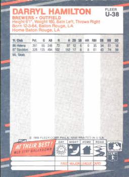 Darryl Hamilton  baseball card collectible - Main Image 2