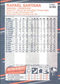 Rafael Santana  baseball card collectible - Main Image 2