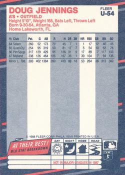 Doug Jennings  baseball card collectible - Main Image 2