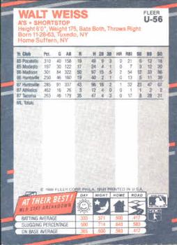 Walt Weiss  baseball card collectible - Main Image 2