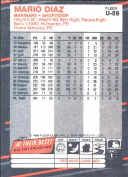 Mario Diaz  baseball card collectible - Main Image 2