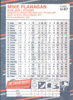 Mike Flanagan  baseball card collectible - Main Image 2