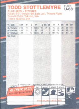 Todd Stottlemyre  baseball card collectible - Main Image 2