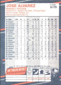 Jose Alvarez  baseball card collectible - Main Image 2