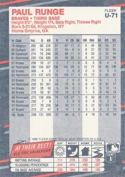 Paul Runge  baseball card collectible - Main Image 2