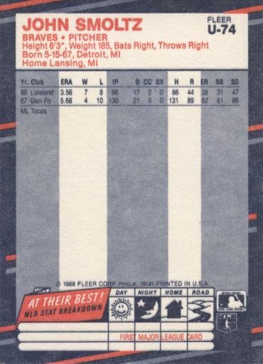 John Smoltz  baseball card collectible - Main Image 2