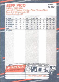 Jeff Pico  baseball card collectible - Main Image 2