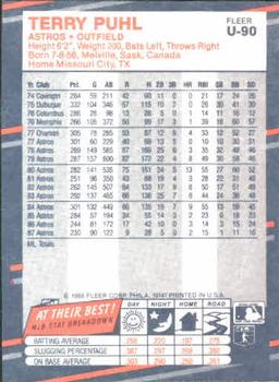 Terry Puhl  baseball card collectible - Main Image 2