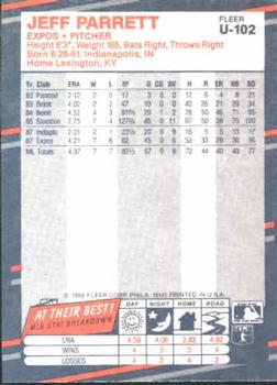 Jeff Parrett  baseball card collectible - Main Image 2