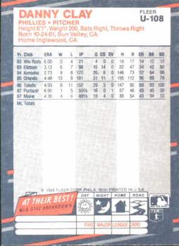 Danny Clay  baseball card collectible - Main Image 2