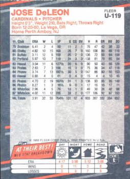 Jose DeLeon  baseball card collectible - Main Image 2