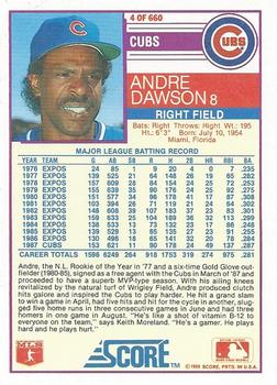 Andre Dawson  baseball card collectible - Main Image 2