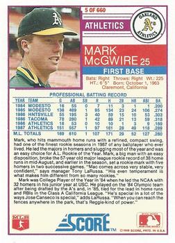 Mark McGwire  baseball card collectible - Main Image 2