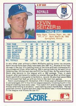Kevin Seitzer  baseball card collectible - Main Image 2