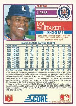 Lou Whitaker  baseball card collectible - Main Image 2