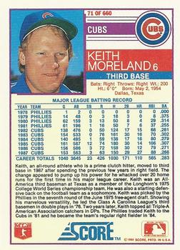 Keith Moreland  baseball card collectible - Main Image 2