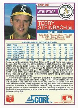 Terry Steinbach  baseball card collectible - Main Image 2