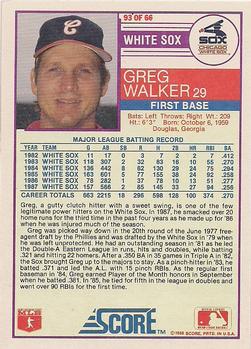Greg Walker  baseball card collectible - Main Image 2