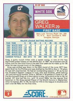Greg Walker  baseball card collectible - Main Image 2