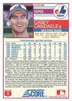 Casey Candaele  baseball card collectible - Main Image 2